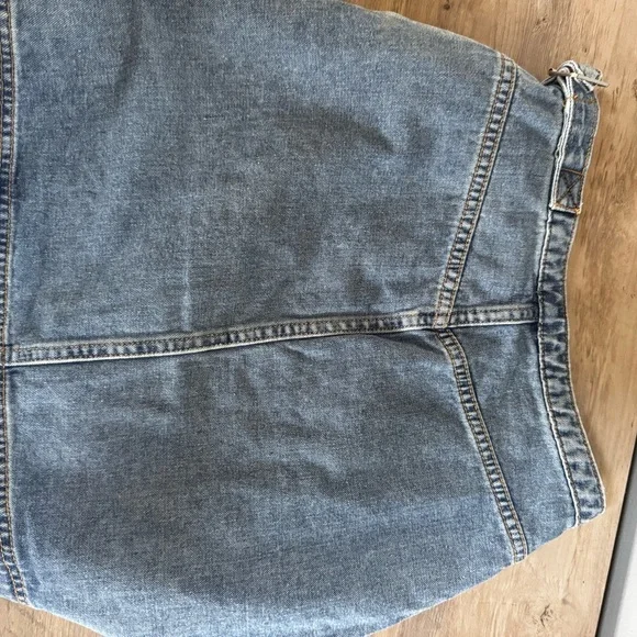 BDG Urban Outfitters Denim Wrap Mini Skirt with Belted Tie - Picture 6 of 9